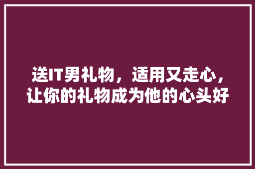 送IT男礼物，适用又走心，让你的礼物成为他的心头好！ 百度算法