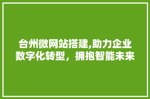 台州微网站搭建,助力企业数字化转型，拥抱智能未来 台州微网站搭建,助力企业数字化转型，拥抱智能未来 百度算法