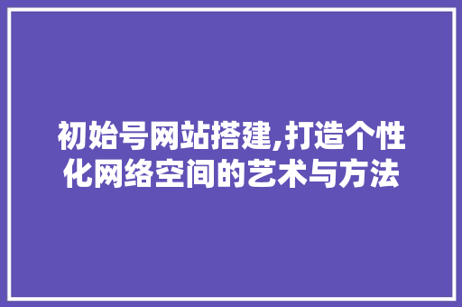 初始号网站搭建,打造个性化网络空间的艺术与方法 初始号网站搭建,打造个性化网络空间的艺术与方法 小程序开发