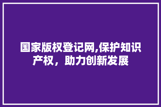 国家版权登记网,保护知识产权，助力创新发展