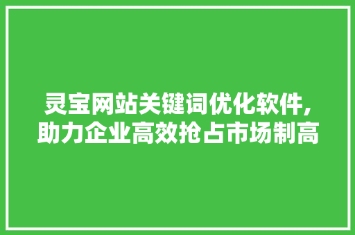 灵宝网站关键词优化软件,助力企业高效抢占市场制高点 网站开发