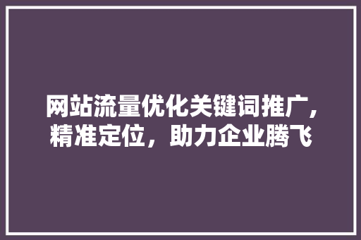 网站流量优化关键词推广,精准定位，助力企业腾飞 网站开发