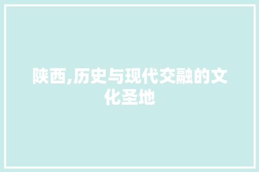 陕西,历史与现代交融的文化圣地 seo技术