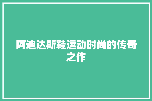 阿迪达斯鞋运动时尚的传奇之作 seo技术
