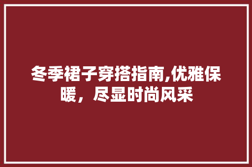 冬季裙子穿搭指南,优雅保暖，尽显时尚风采