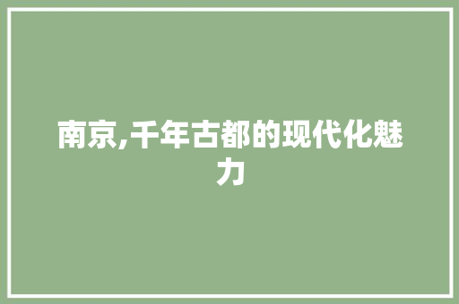 南京,千年古都的现代化魅力 百度算法
