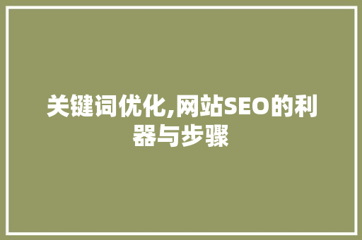 关键词优化,网站SEO的利器与步骤