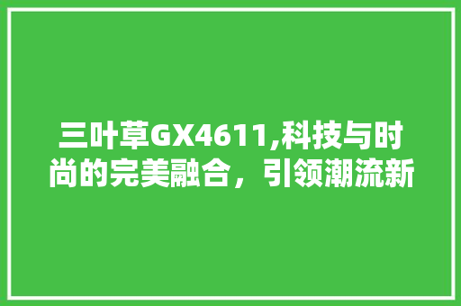 三叶草GX4611,科技与时尚的完美融合，引领潮流新篇章