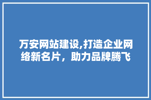 万安网站建设,打造企业网络新名片，助力品牌腾飞 seo技术