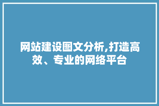 网站建设图文分析,打造高效、专业的网络平台