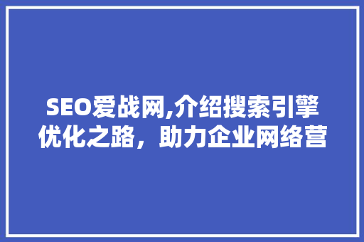 SEO爱战网,介绍搜索引擎优化之路，助力企业网络营销