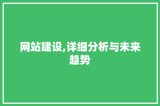 网站建设,详细分析与未来趋势