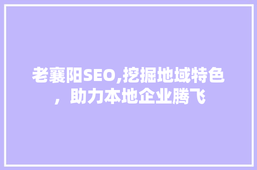老襄阳SEO,挖掘地域特色，助力本地企业腾飞 网站开发