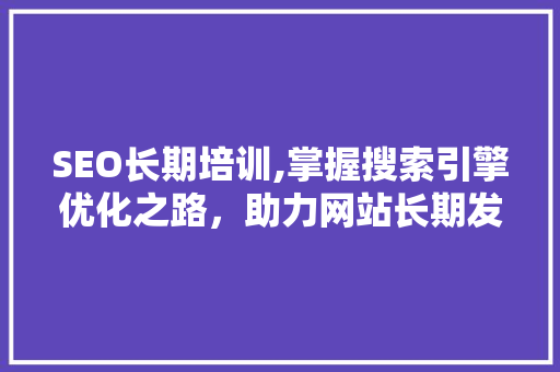 SEO长期培训,掌握搜索引擎优化之路，助力网站长期发展