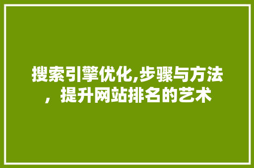 搜索引擎优化,步骤与方法，提升网站排名的艺术