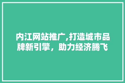 内江网站推广,打造城市品牌新引擎，助力经济腾飞 英文谷歌算法