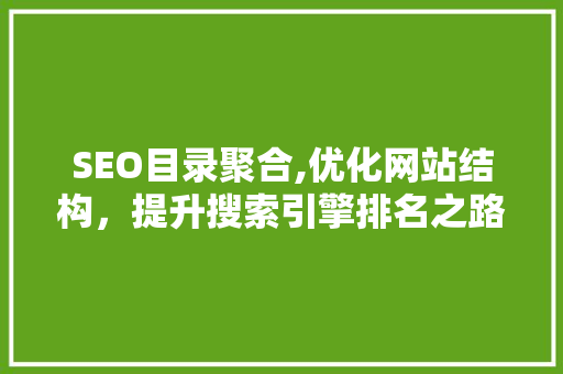 SEO目录聚合,优化网站结构，提升搜索引擎排名之路