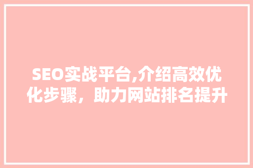 SEO实战平台,介绍高效优化步骤，助力网站排名提升