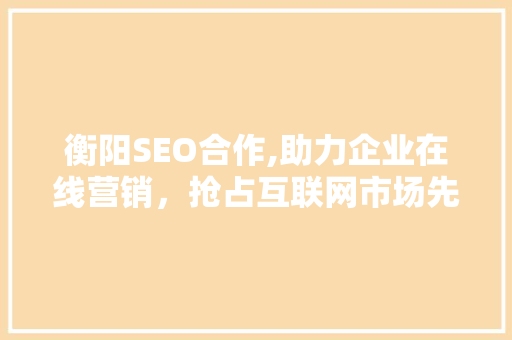 衡阳SEO合作,助力企业在线营销，抢占互联网市场先机
