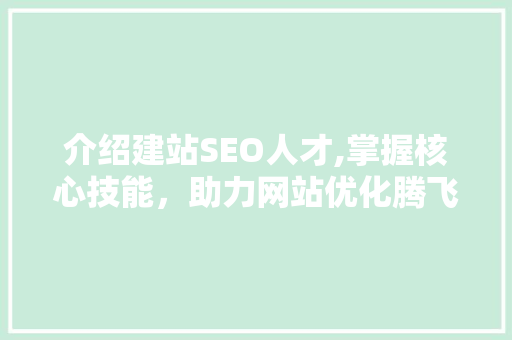 介绍建站SEO人才,掌握核心技能，助力网站优化腾飞 360搜优化