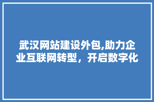 武汉网站建设外包,助力企业互联网转型，开启数字化新篇章