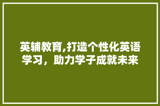 英辅教育,打造个性化英语学习，助力学子成就未来