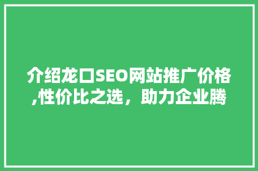 介绍龙口SEO网站推广价格,性价比之选，助力企业腾飞
