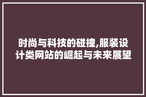 时尚与科技的碰撞,服装设计类网站的崛起与未来展望 时尚与科技的碰撞,服装设计类网站的崛起与未来展望 网站开发