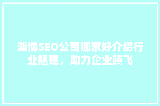 淄博SEO公司哪家好介绍行业翘楚，助力企业腾飞