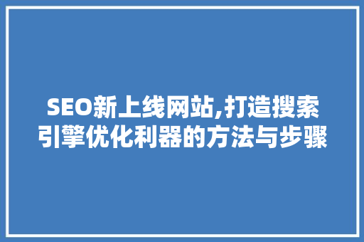 SEO新上线网站,打造搜索引擎优化利器的方法与步骤 360搜优化