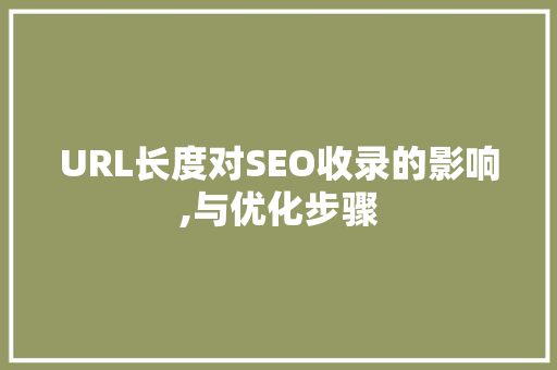 URL长度对SEO收录的影响,与优化步骤