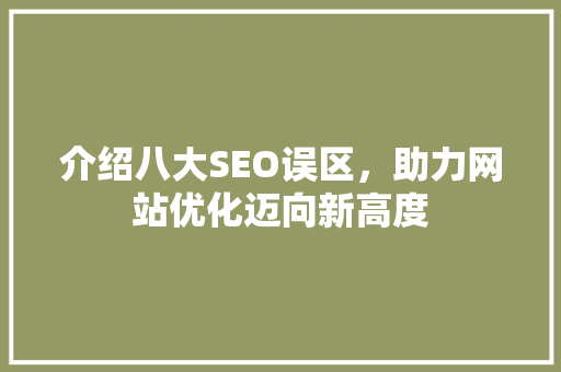 介绍八大SEO误区，助力网站优化迈向新高度