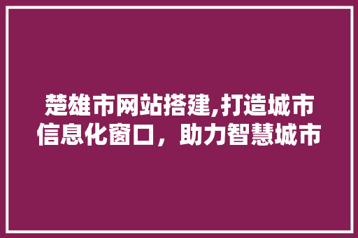 楚雄市网站搭建,打造城市信息化窗口，助力智慧城市建设 楚雄市网站搭建,打造城市信息化窗口，助力智慧城市建设 英文谷歌算法
