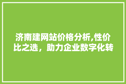济南建网站价格分析,性价比之选，助力企业数字化转型 济南建网站价格分析,性价比之选，助力企业数字化转型 英文谷歌算法