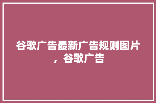 谷歌广告最新广告规则图片，谷歌广告 百度算法