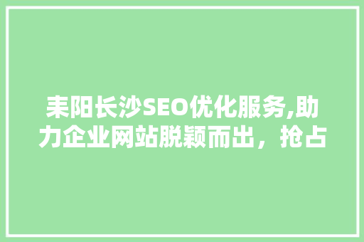 耒阳长沙SEO优化服务,助力企业网站脱颖而出，抢占网络市场高地