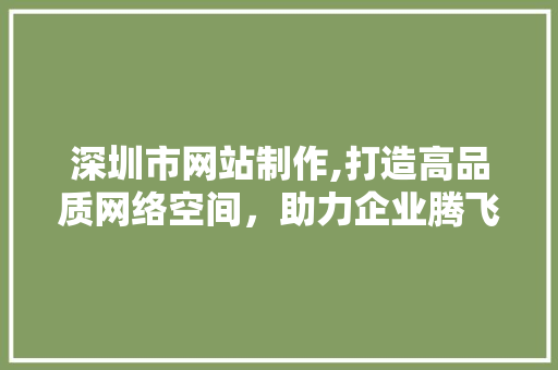 深圳市网站制作,打造高品质网络空间，助力企业腾飞 深圳市网站制作,打造高品质网络空间，助力企业腾飞 百度算法