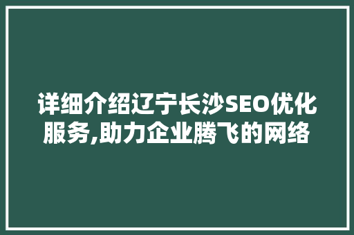 详细介绍辽宁长沙SEO优化服务,助力企业腾飞的网络营销之路 百度算法
