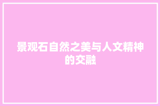 景观石自然之美与人文精神的交融 搜狗优化