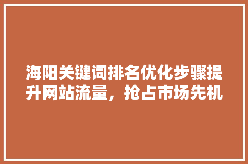 海阳关键词排名优化步骤提升网站流量，抢占市场先机