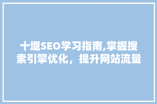 十堰SEO学习指南,掌握搜索引擎优化，提升网站流量与排名 小程序开发