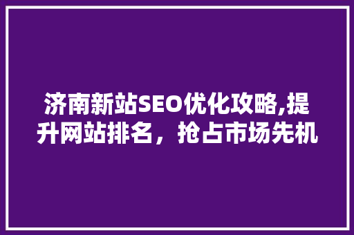 济南新站SEO优化攻略,提升网站排名，抢占市场先机