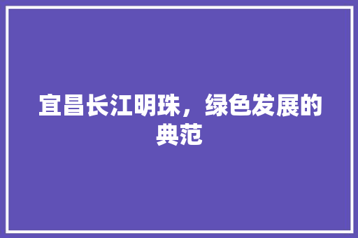 宜昌长江明珠，绿色发展的典范 英文谷歌算法