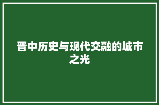 晋中历史与现代交融的城市之光 英文谷歌算法