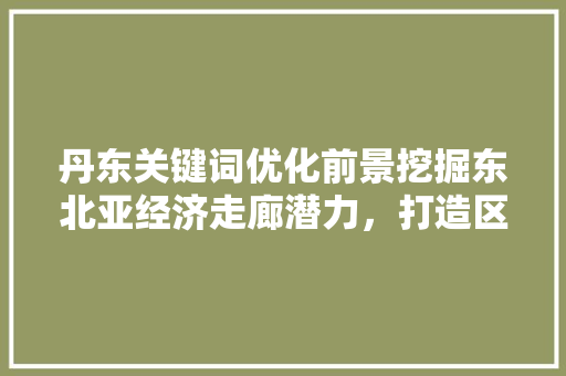 丹东关键词优化前景挖掘东北亚经济走廊潜力，打造区域发展新高地