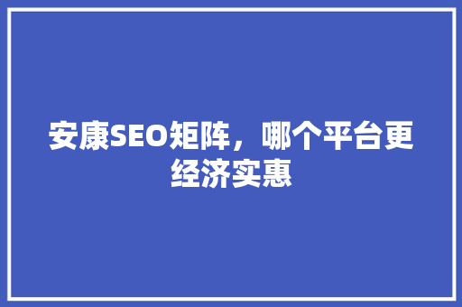 安康SEO矩阵，哪个平台更经济实惠