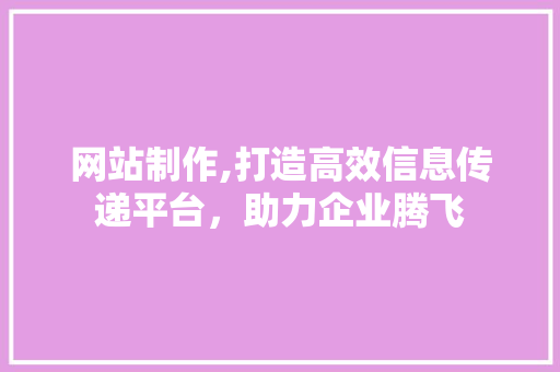 网站制作,打造高效信息传递平台，助力企业腾飞 网站制作,打造高效信息传递平台，助力企业腾飞 英文谷歌算法