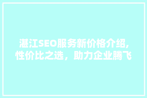 湛江SEO服务新价格介绍,性价比之选，助力企业腾飞