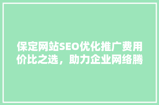 保定网站SEO优化推广费用价比之选，助力企业网络腾飞