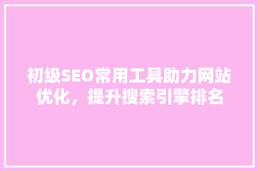 初级SEO常用工具助力网站优化，提升搜索引擎排名